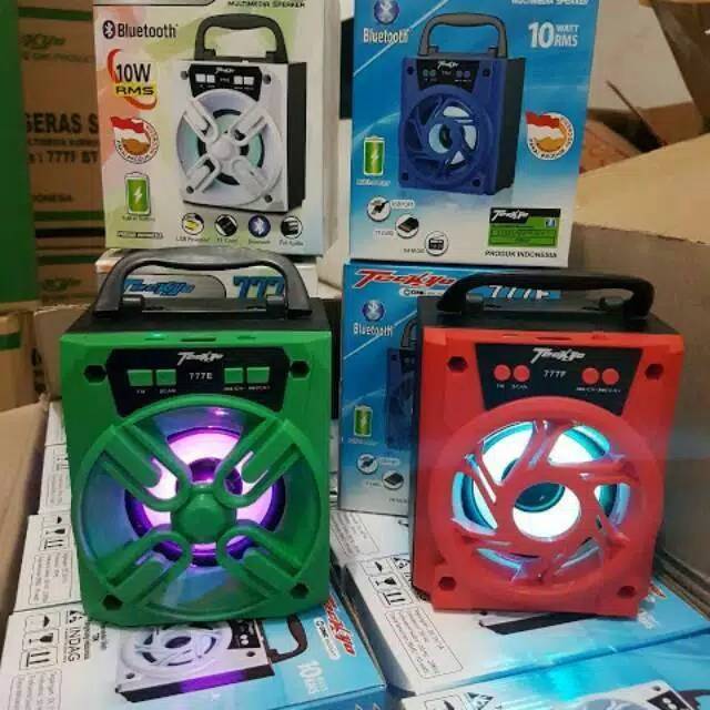 SPEAKER BLUETOOTH GMC TECKYO 777F/777E PORTABLE/SPEAKER AKTIF WIRELESS SUPER BASS LED/SALON MINI USB