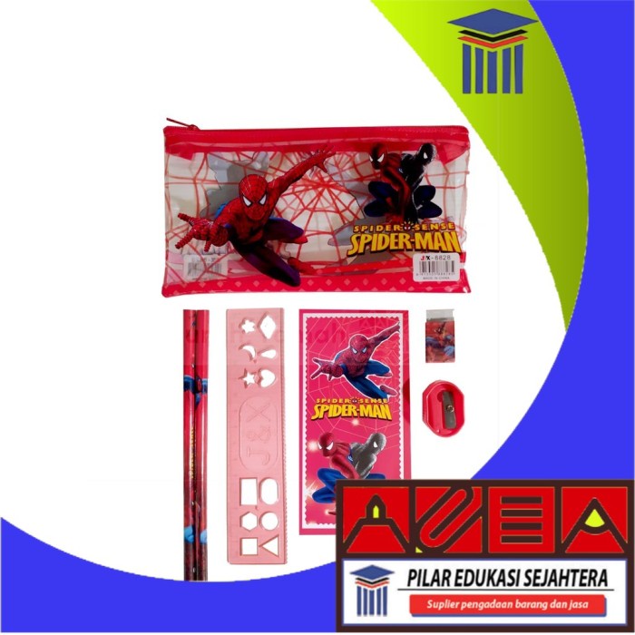 

STUDY SET / PAKET ALAT TULIS KARAKTER SPIDERMAN (8828) MURAH