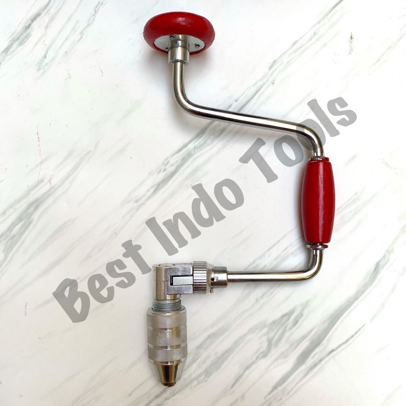 BOR ENGKOL EVSTEEL 12" INCH 13 MM 4 GIGI 30 CM MESIN ALAT DRILL DADA PUTAR TANGAN BELAKANG MANUAL RA