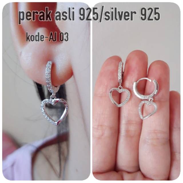 ANTING JEPIT PERAK ASLI 925 LAPIS EMAS