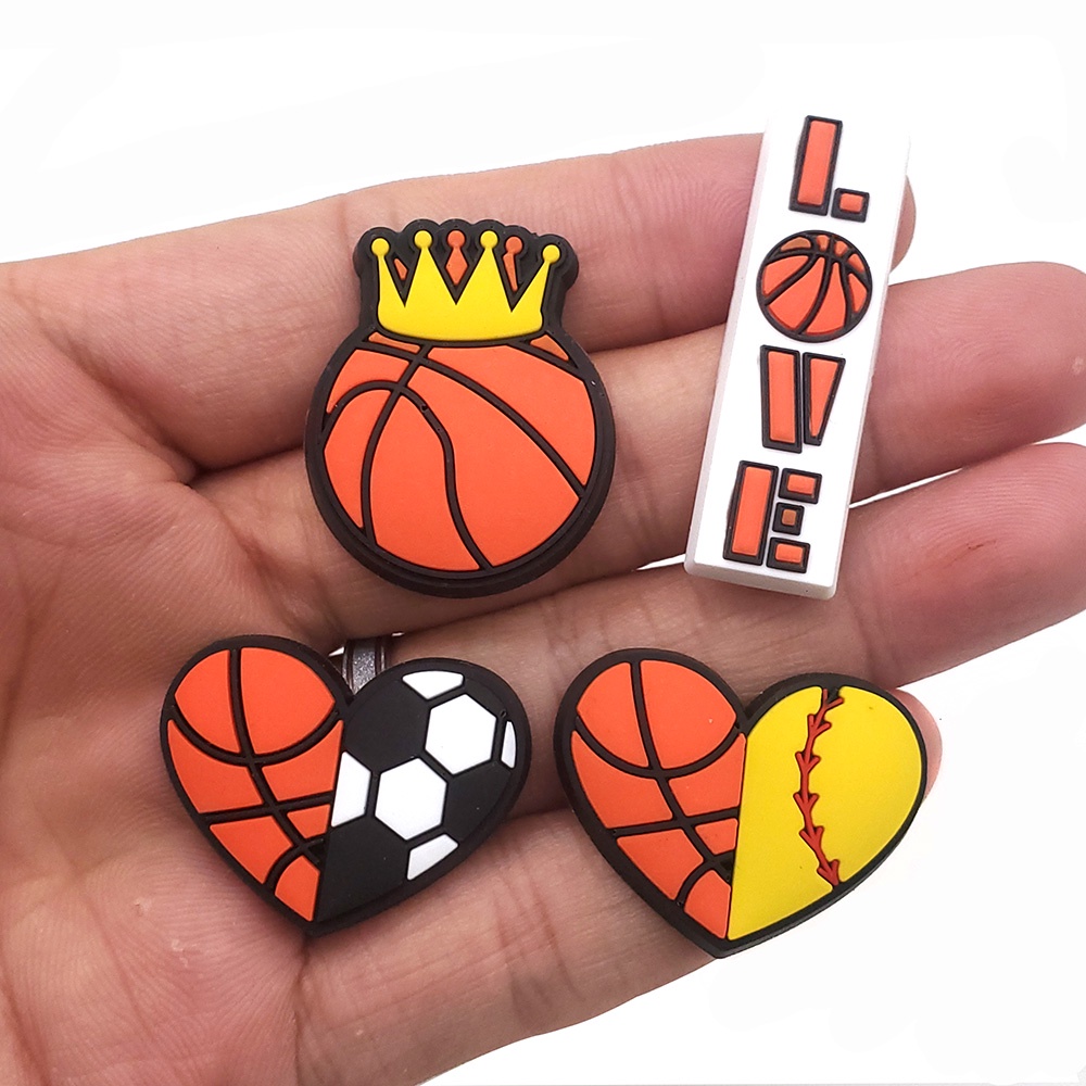 Jibbitz Seri Sepak Bola Basket shoe charms Crocs Sandal accessories diy decorate Lubang Sepatu aksesoris sepatu Gesper Hadiah