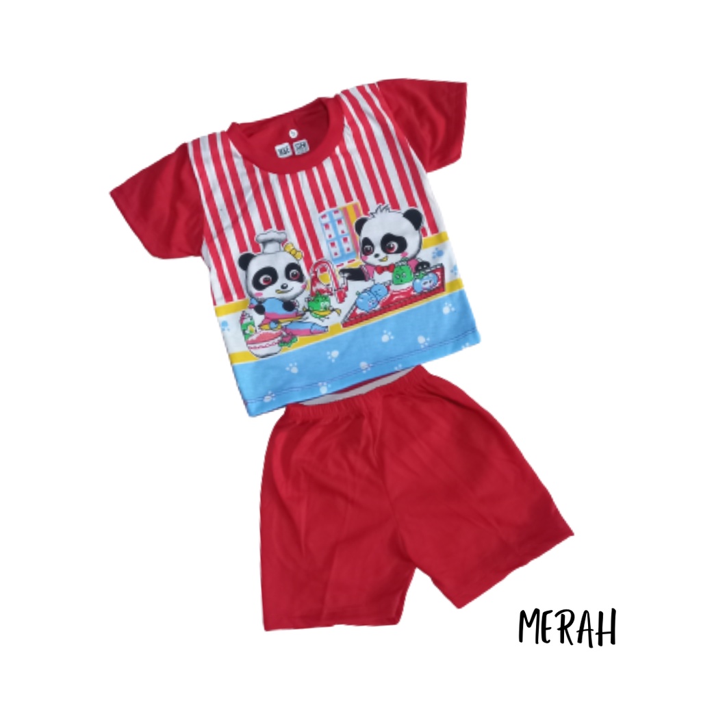 Setelan Kaos Trendy Anak Lengan Pendek M &amp; E 741601 / 741602