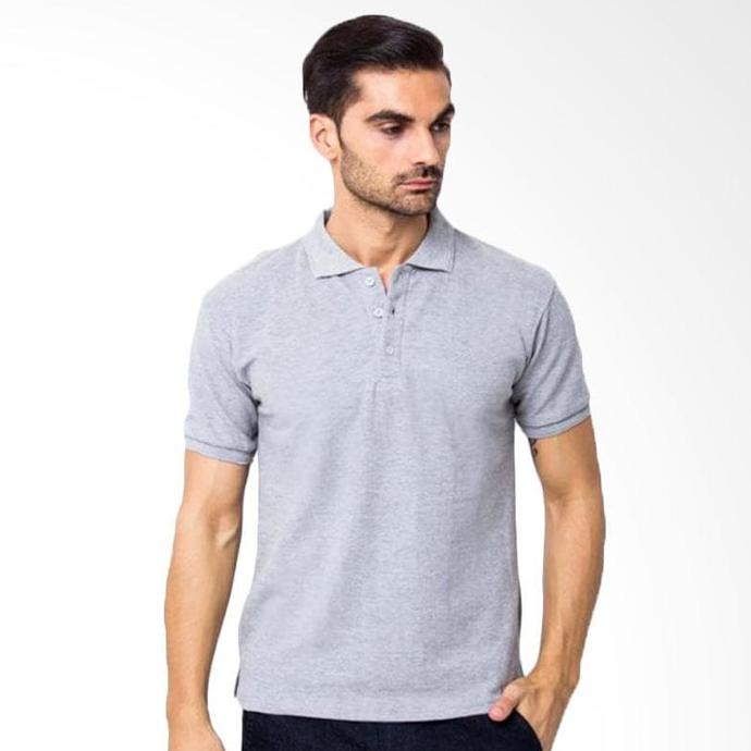 TERLARIS POLO SHIRT ABU MISTY DISTRO - KAOS BAJU KERAH PRIA