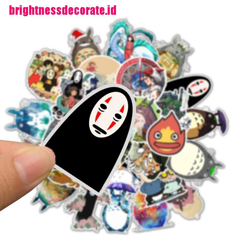 BrightID 50Pcs miyazaki hayao classic Japan anime sticker For bike laptop book motorcycle