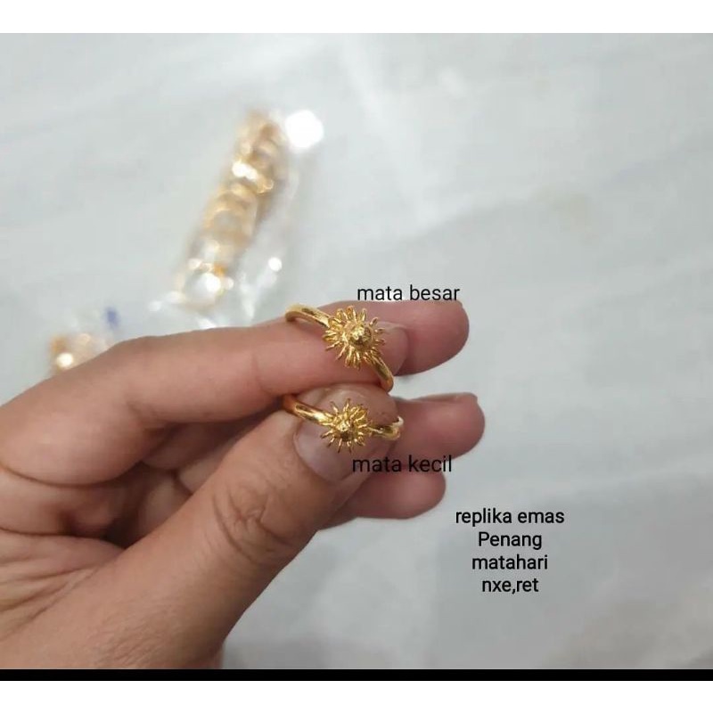 Cincin matahari replika emas 24k