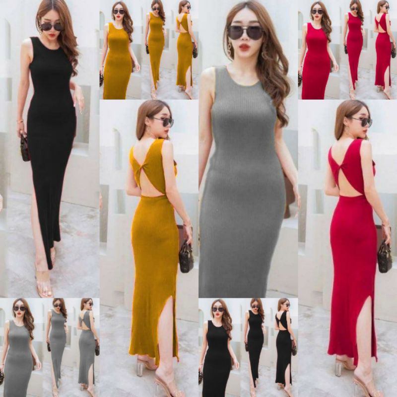 LONG DRESS QUEEN DRESS RAJUT WANITA DRESS BODYCON TERBARU DRESS RAJUT KOREA LONGDRESS QUEEN SEXY SN