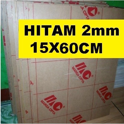 

Acrylic / acrilic / akrilik Hitam glossy tebal 2mm ukuran 15x60cm