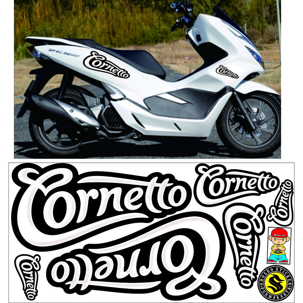 POLET ALL MOTIF STICKER STRIPING PCX VARIASI TEMPELAN MOTOR PCX STICKER UNIVERSAL MOTOR STRIPING ALL