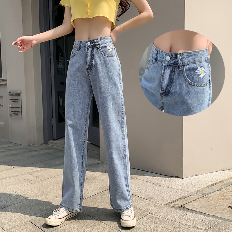 Celana Panjang Model Longgar Lebar High Waist Motif Bordir Celana Panjang Model Longgar Lebar High Waist Motif Bordir