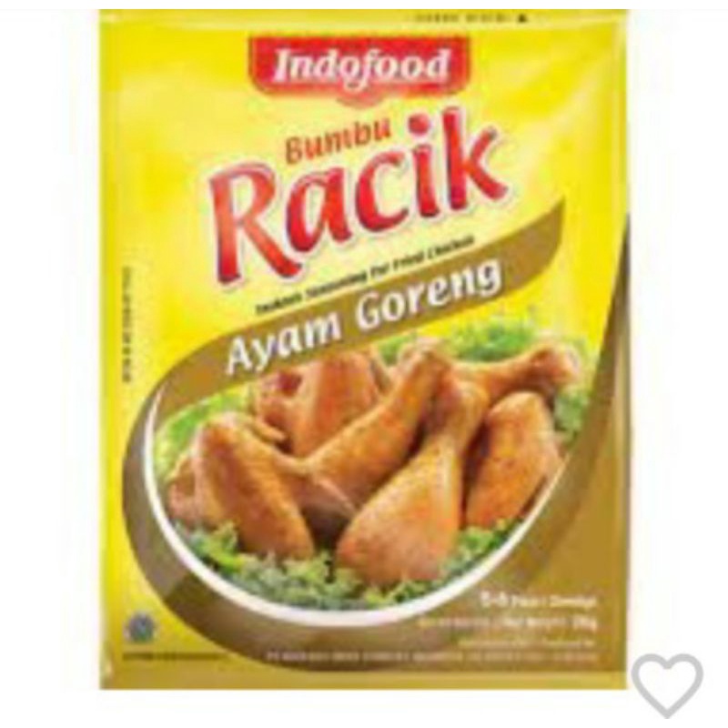 

BUMBU RACIK AYAM GORENG 1 LBR ISI 10