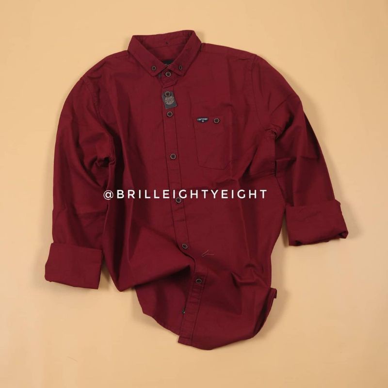 [ BIG SIZE ] BAJU KEMEJA KERJA KERAH PRIA LENGAN PANJANG 2XL 3XL CASUAL FORMAL ORIGINAL TERBARU EIGHTYEIGHT