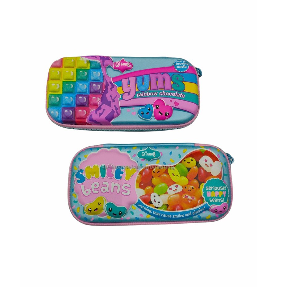 

Tempat Pensil / Pencase / Tempat Alat Tulis Anak Ditong Smiley Beans 3D QT-5616 #SHESB