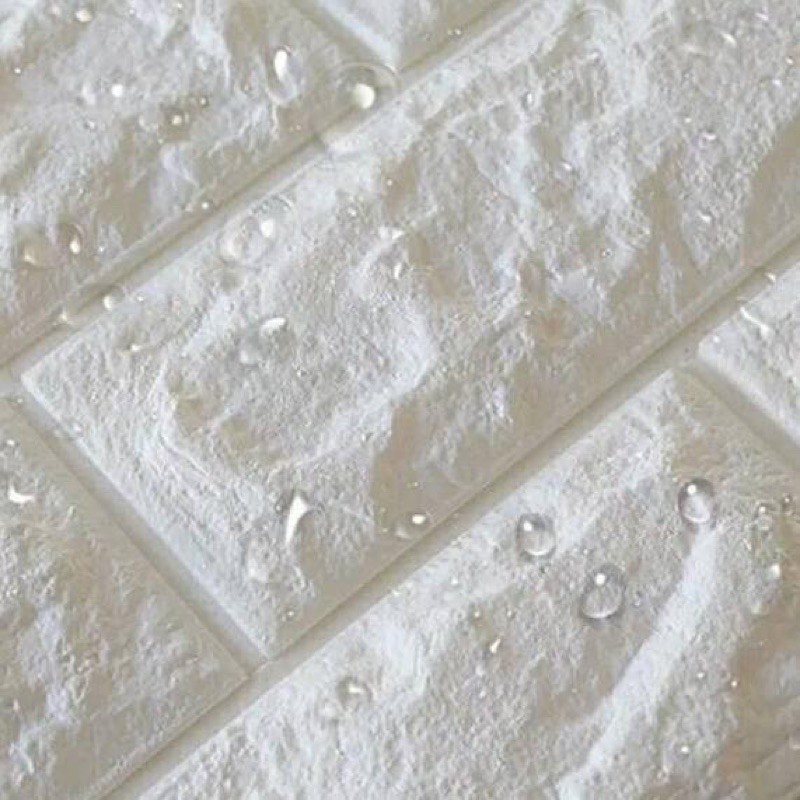 3D Wallpaper Dinding Foam Batu Bata Waterproof