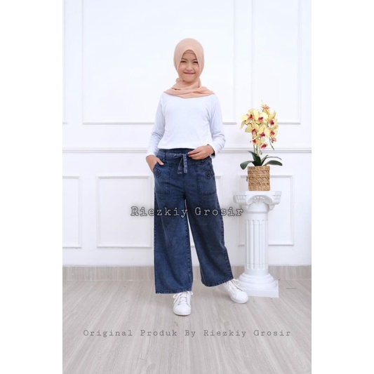 Kulot Anak Perempuan 6-12thn/ Celana Anak Perempuan / Kulot jeans Anak / Kulot levis anak / Jeans Cewek