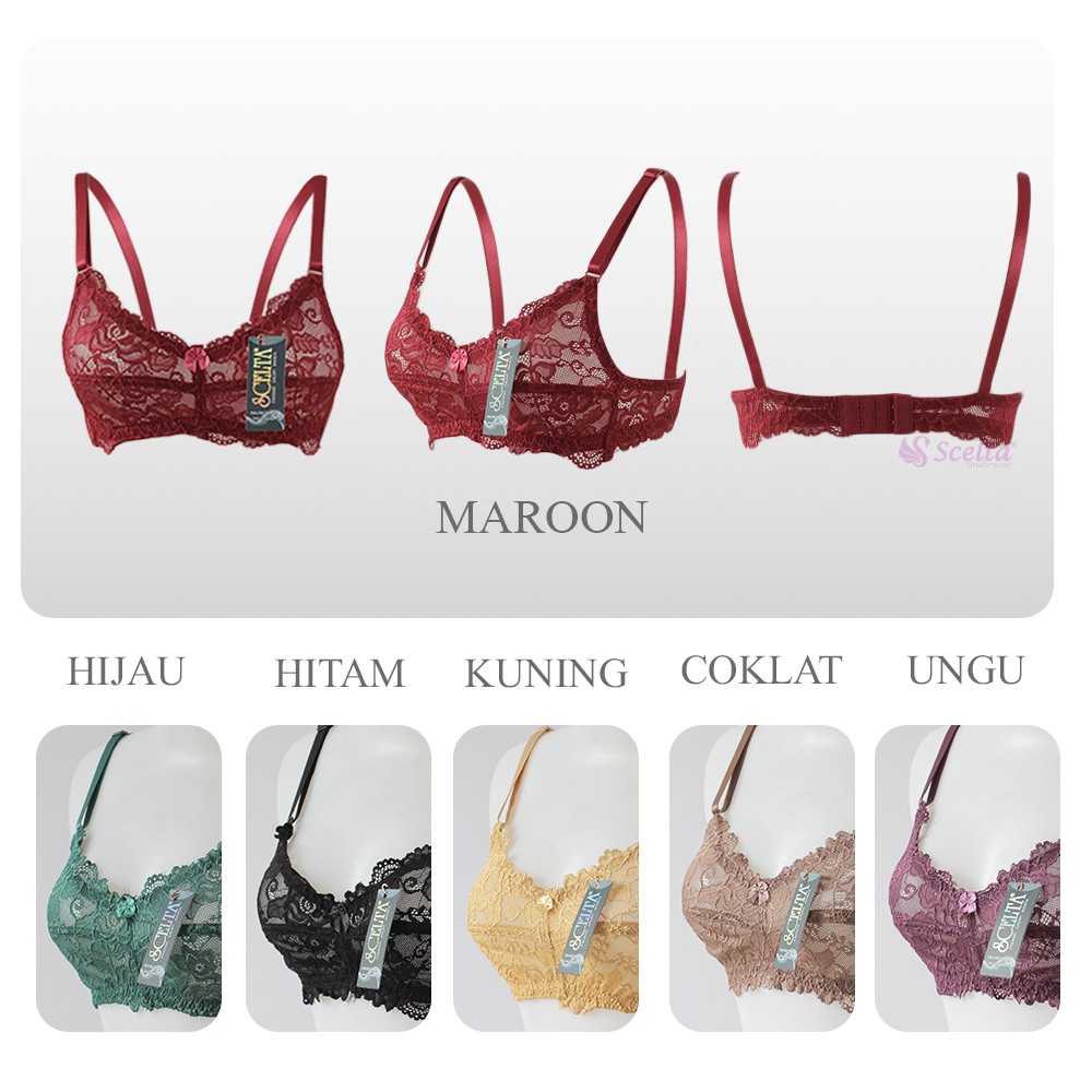 (COD) bh bra sexy transparan basic tanpa kawat scelta 531