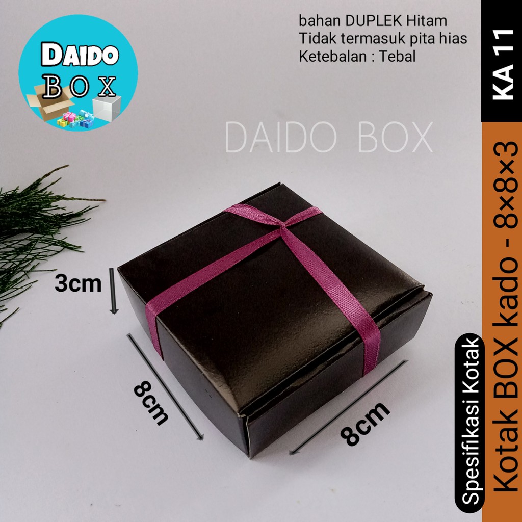 

ISI 36 BIJI Kotak Kado Murah Hitam 8x8 Ka11 | Kardus Box Dus Souvenir Aksesoris