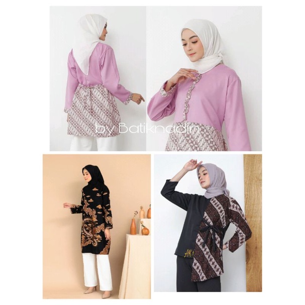Atasan Batik Wanita Kerja _ Blouse Kantor Monalisa Genes Terbaru dan Termurah.