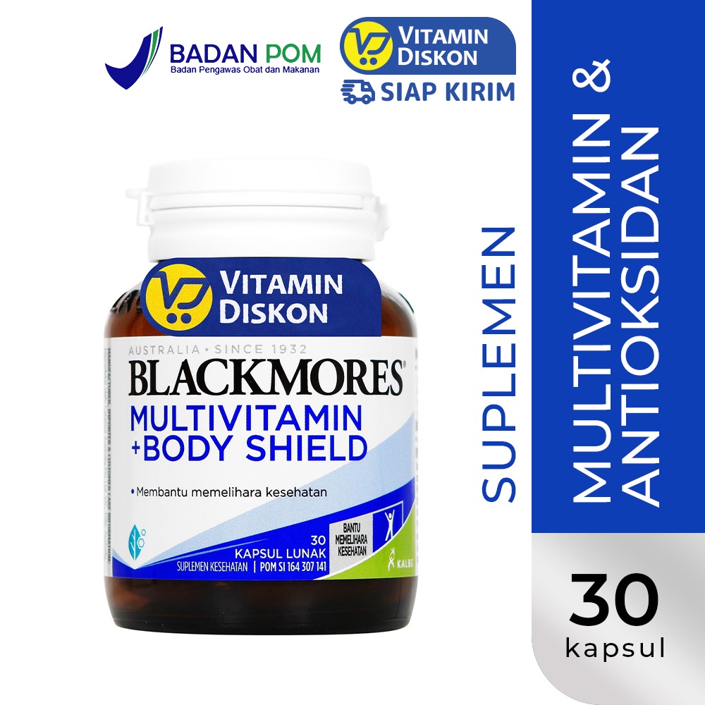 BLACKMORES MULTIVITAMIN PLUS BODY SHIELD 30 SOFT CAPSULE BPOM KALBE | Suplemen Multivitamin