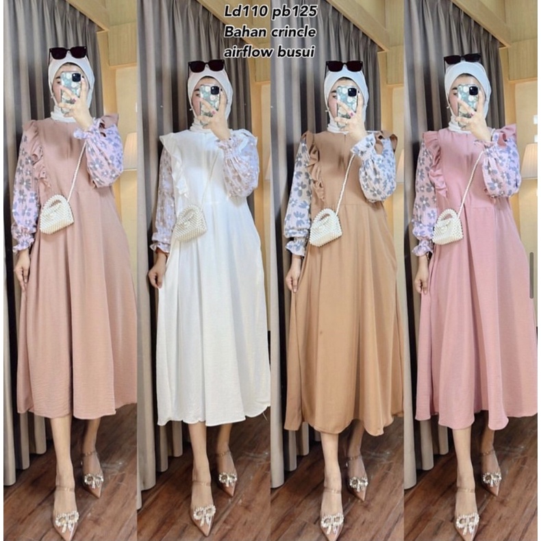 Midi dress by bettina/Midi crinkle by bettina