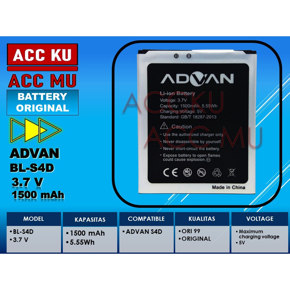 BATRE BATTERY ADVAN BL-S4D BATERAI ADVAN S4D ORIGINAL 99