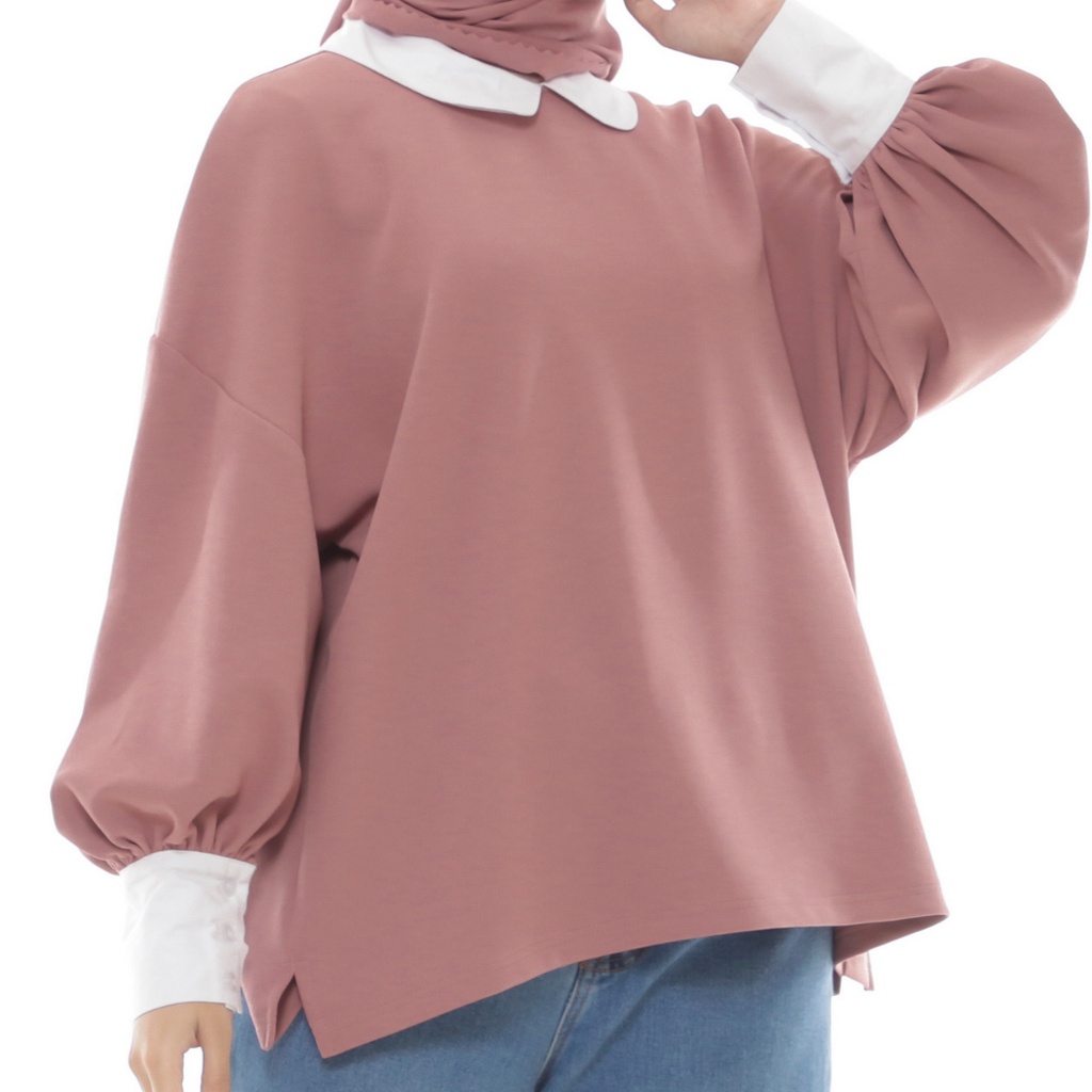 Nura Blouse Atasan Wanita Oversize Knit Premium