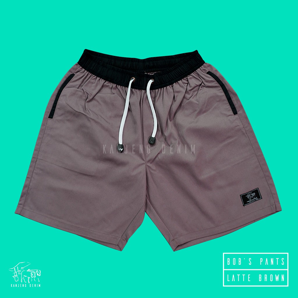 Kanjeng Denim Boardshort Celana Pendek BOB'S PANTS LATTE BROWN