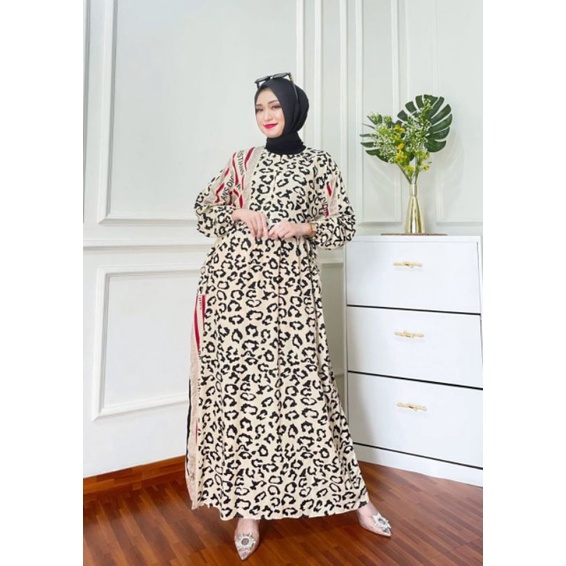 Gamis milea rayon viscose armor ori | gamis motif branded