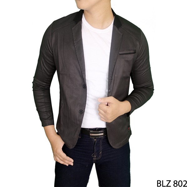 Blazer Laki-Laki Katun Abu – BLZ 802