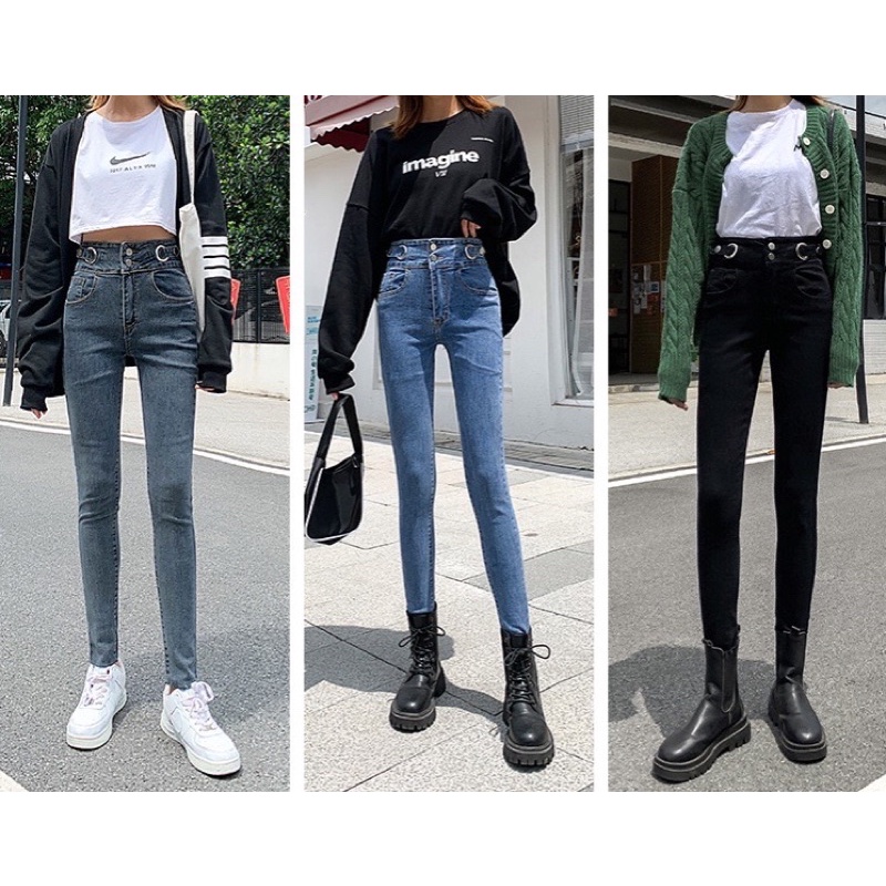 [CLEARANCE SALE] JEANS  HIGHWAIST SKINNY STRETCH DENIM CELANA PANTS HW WANITA CEWEK MX866