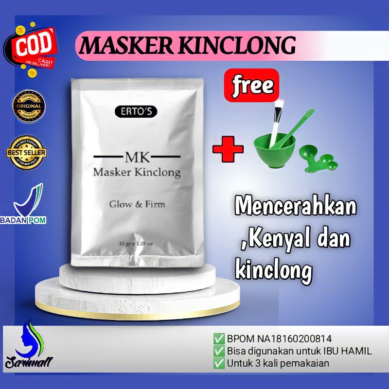 Ertos Masker Kinclong Glow &amp; Firm - Masker Wajah Glowing Original pencerah wajah ERTO'S ASLI BPOM