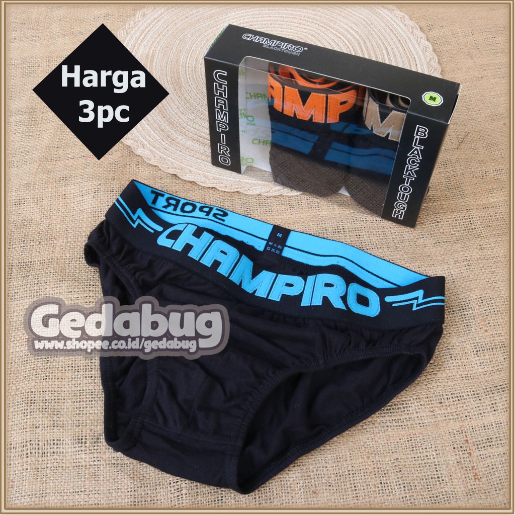 3 pc - CD Pria  Champiro C 0339 Celana dalam pria dewasa karet boxer | Gedabug