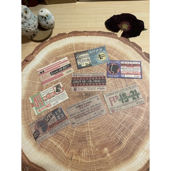 

Deco Vintage Retro tickets for Scrapbooking, Penpal, Snailmail, journal