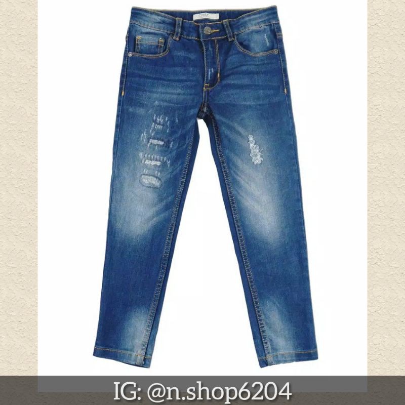Celana jeans anak perempuan kids icon size 04-14 tahun