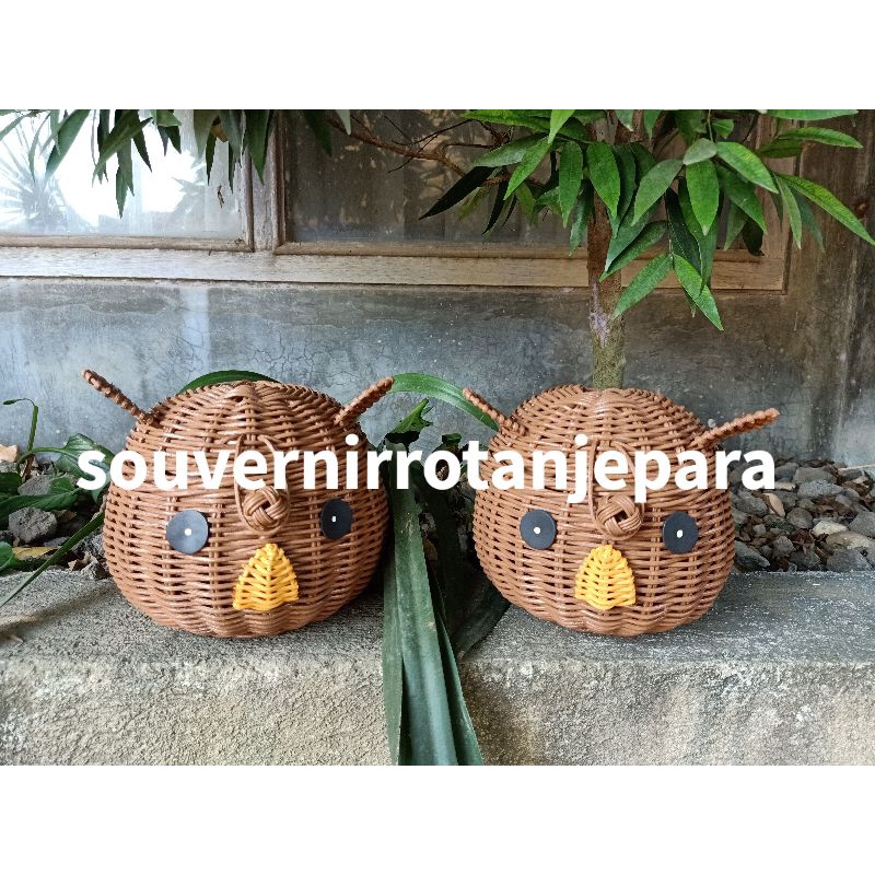 Rotan burung hantu/owl rotan/owl/rotan owl/kerajinan rotan bentuk burung hantu