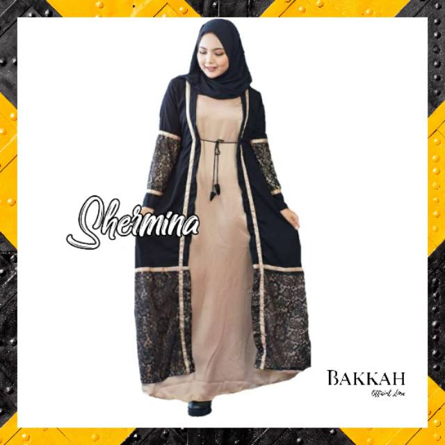 ABAYA HITAM RENDA MAXI DRESS - SHERMINA BAKKAH