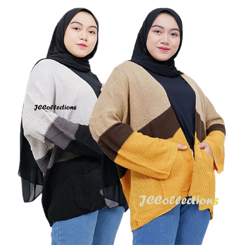 Kardigan Rajut OverSize Wanita Sido Mocca - JCCollections