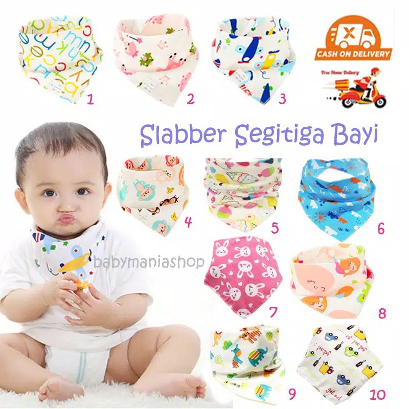 (BC) Slabber Slaber Bayi Kain Segitiga Bayi Celemek Bayi Tatakan Iler (BC)