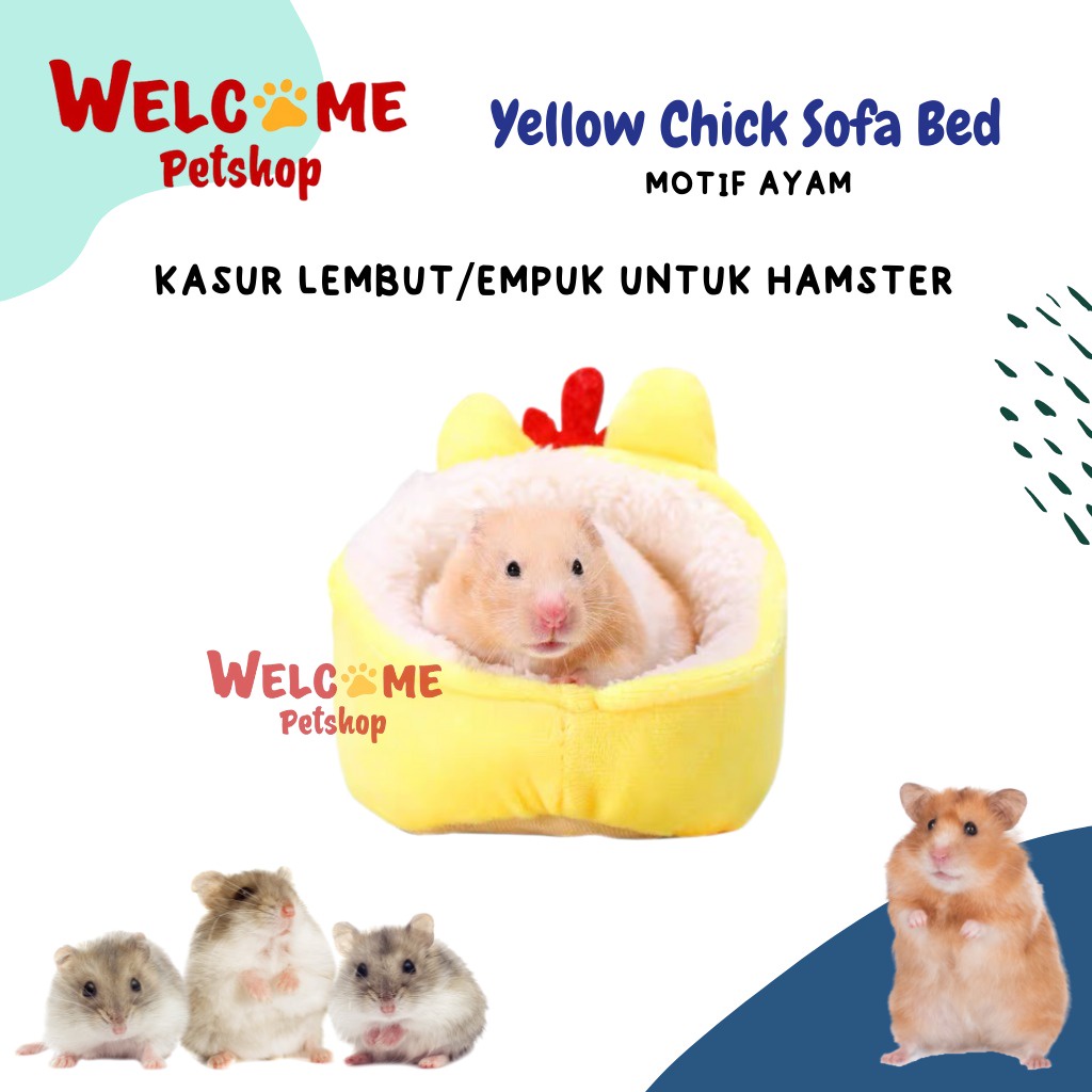 Yellow Chick Sofa Bed Kasur Ranjang Hamster Empuk Rumah Nyaman