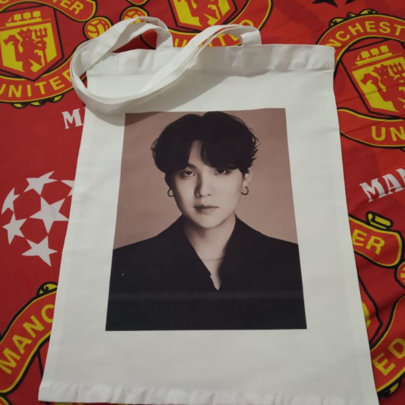 totebag SATUAN bahan drill Custom(BISA PAKE FOTO DLL)