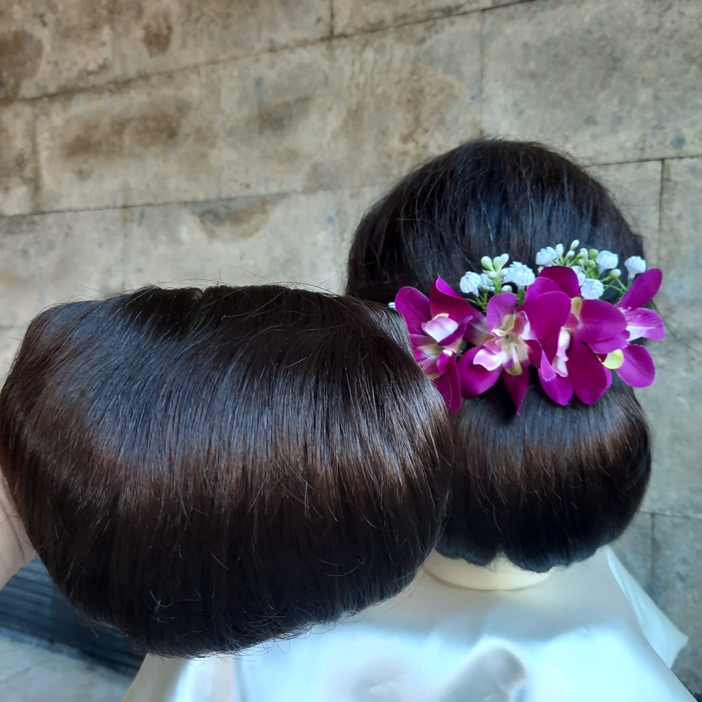rambut sirkam/ rambut sirkam polos/ karet ulir/ rambut ulir/ rambut hair do