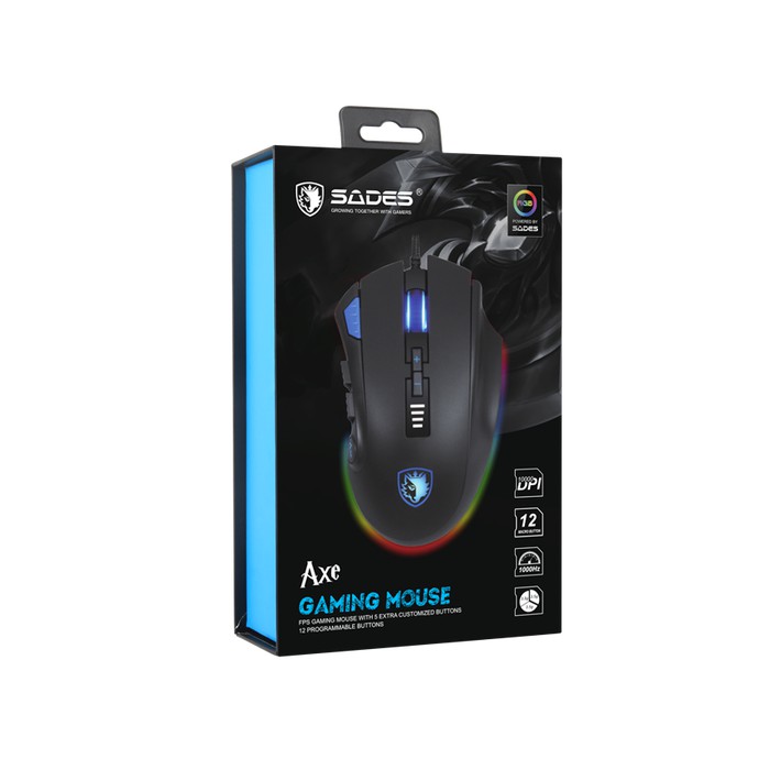 Sades AXE RGB Gaming Mouse