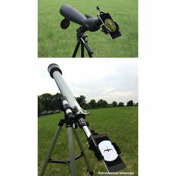 Smartphone Holder untuk Teropong Binocular Telescope / Teropong HP Jarak Jauh Monokular Smartphone / Teropong Handphone Lensa Binocurals Outdoor Telescope Terbaik /Jepitan Clamp Teleskop Handphone HP Tropong Digital Unik / Holder Teropong HP Smartphone