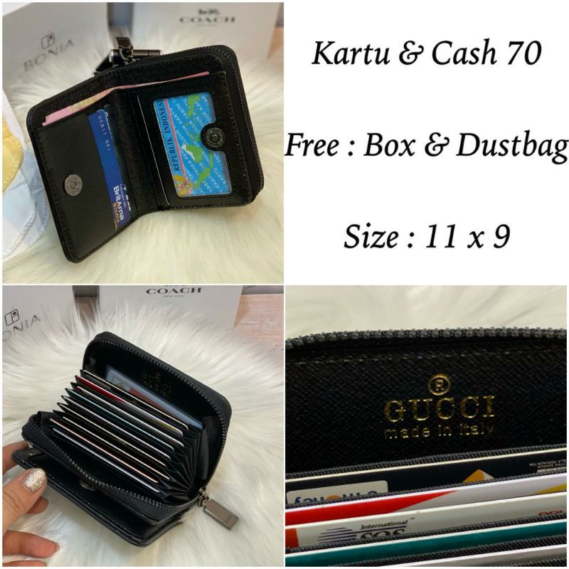 New Dompet MICKROS Card N Cash 70 Lipat Kombi Zipper Free Box Semprem