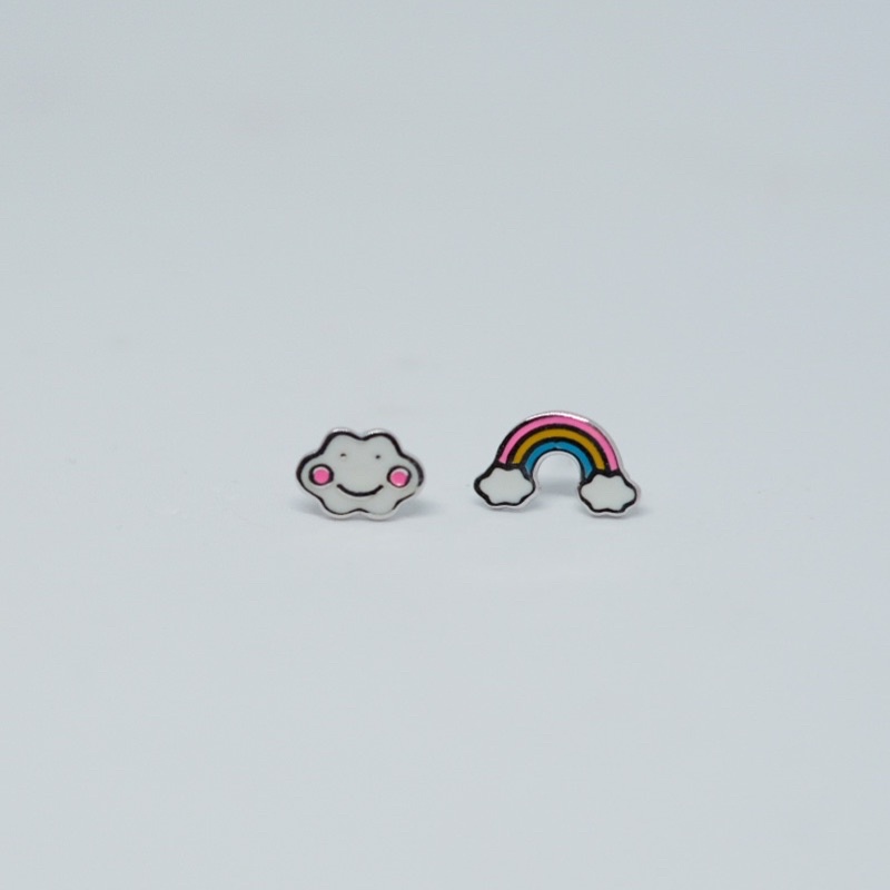 anting stud emas putih anak 375/8k