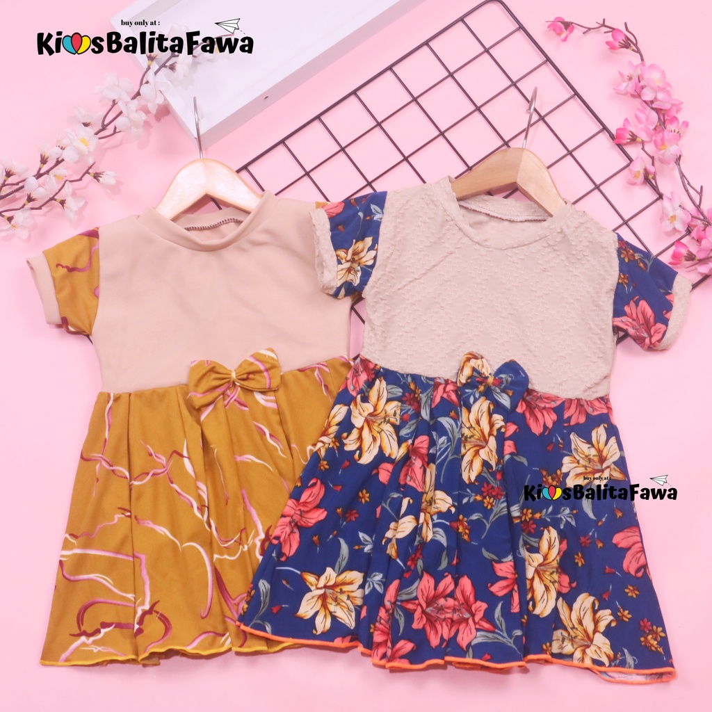 Dress Pita Bayi 3 - 12 bulan (++) / Baby Anak Perempuan Dres Lengan Murah Pesta Gaun Baju Batik Adem kiosbalitafawa