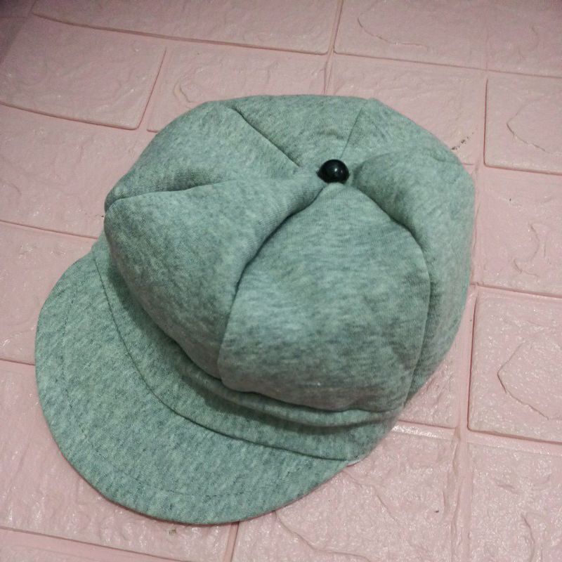 LYSASHOP - Topi Anak bayi Apolo Fashion Cewek Cowok Cantik-Abu Muda