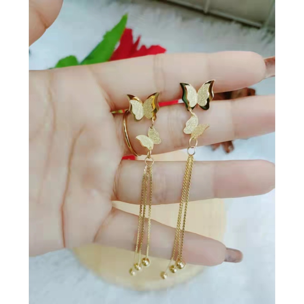 Anting Titanium Kupu-kupu Perhiasan 01Z