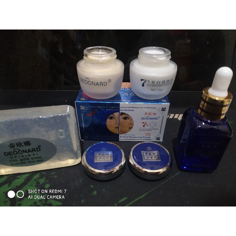 PAKET DEONARD SET BIRU ORIGINAL // pket cream deonard set biru ( cream s/m + sabun deonard gold + se