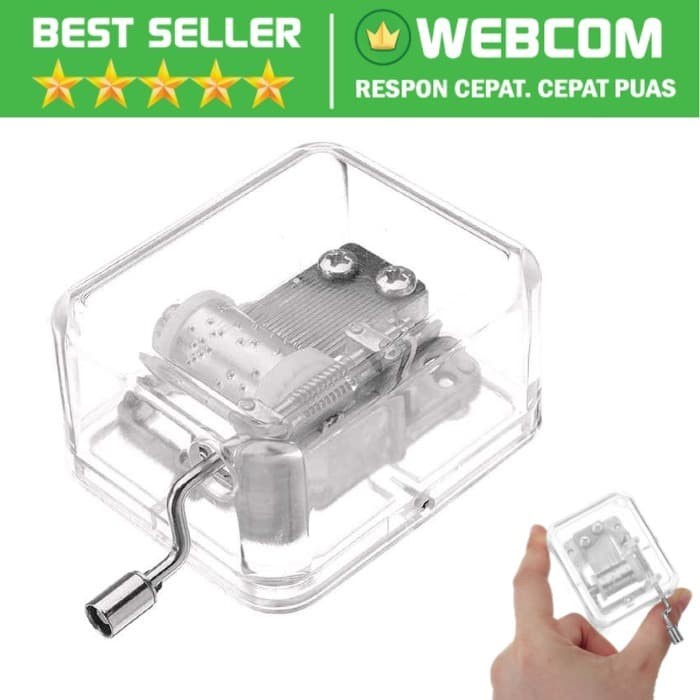 MUSIK-KOTAK- KOTAK MUSIK KLASIK TRANSPARAN UNTUK KADO / GIFT GRADUATION BIRTHDAY -KOTAK-MUSIK.