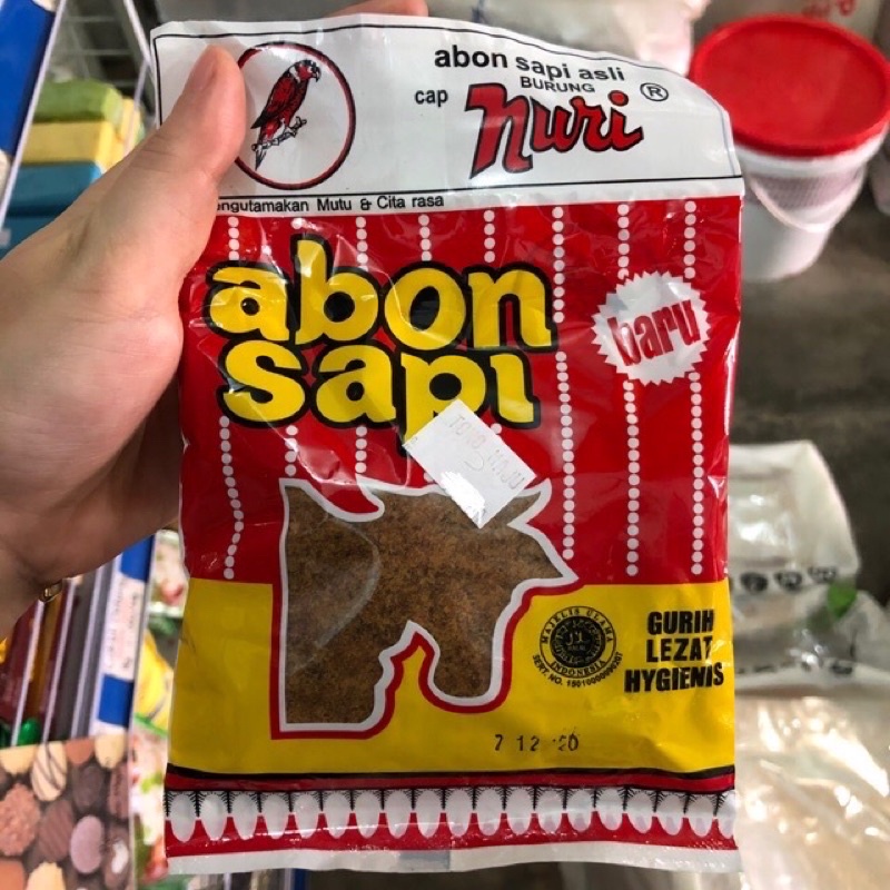 

Abon Sapi / Abon Kemasan cap Burung Nuri 90gr